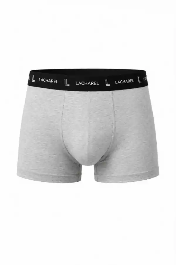 Erkek Likralı Pamuklu Nefes Alan Penye Boxer 3lü Paket - Gri