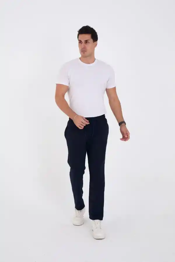 Erkek Üç İplik Basic Eşofman Pantolon - Lacivert