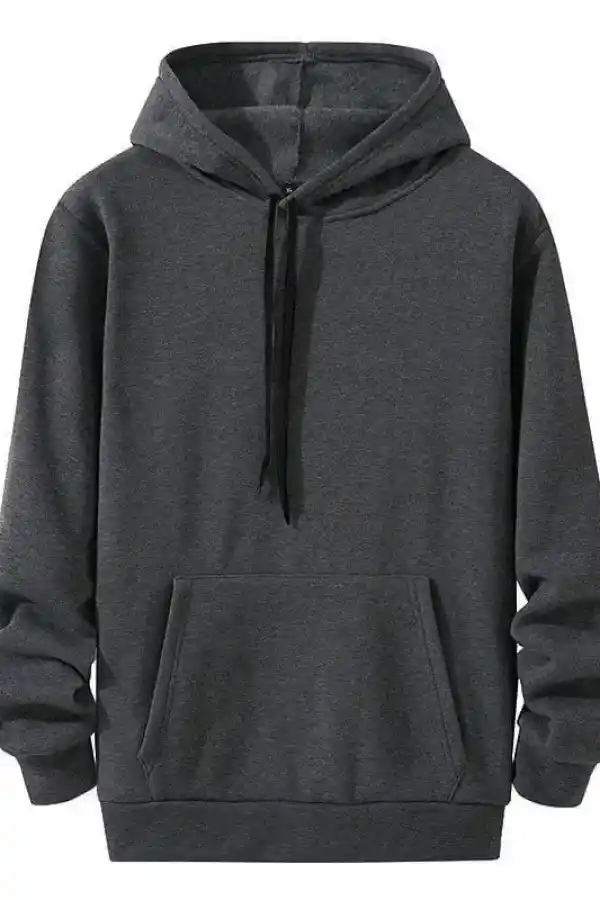Kadın Kapüşonlu Kanguru Cepli 3 İplik Pamuklu Oversize Hoodie Sweatshirt - Füme