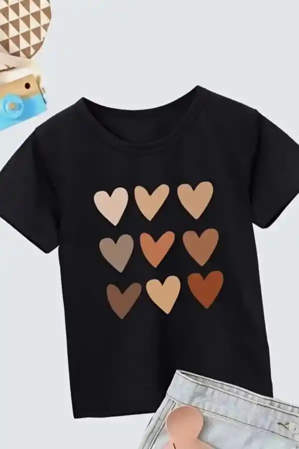 Kız Çocuk Bisiklet Yaka Baskılı T-Shirt - Beyaz