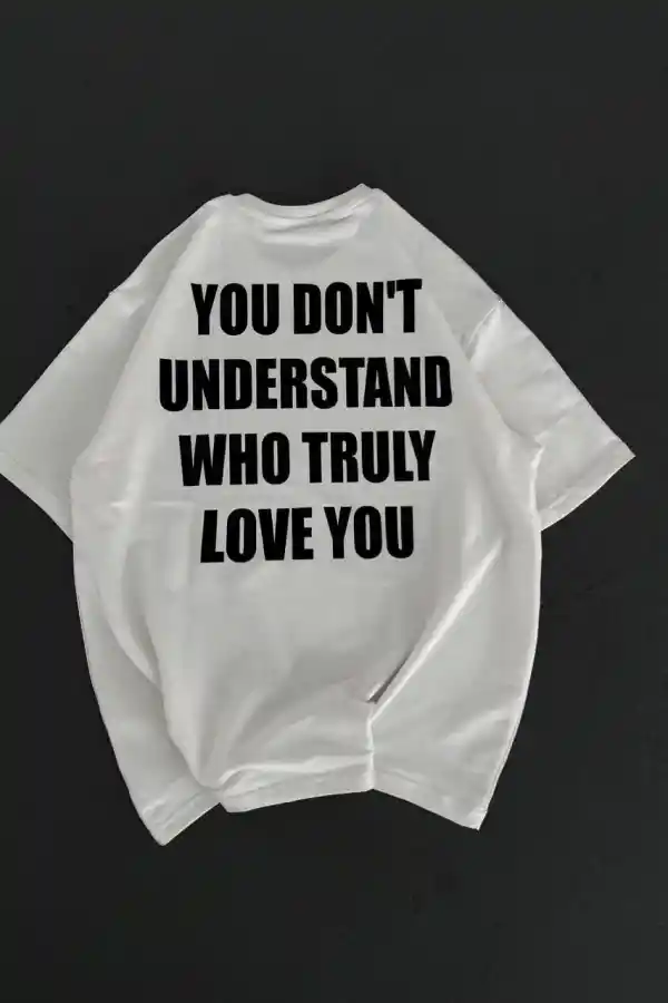 Kadın Baskılı T-Shirt Kısa Kol Bisiklet Yaka Regular Fit Rahat Kalıp Günlük Tişört - Beyaz