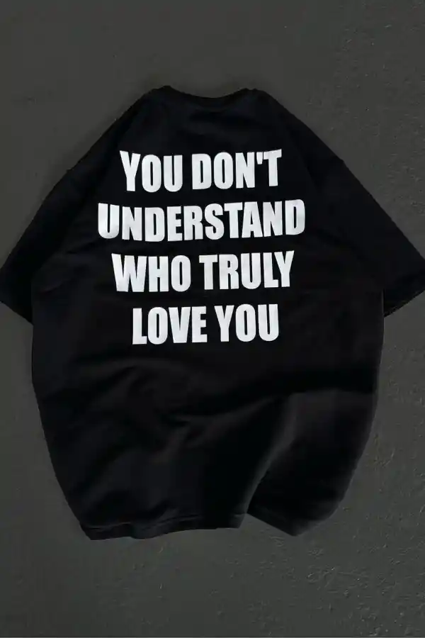 Kadın Baskılı T-Shirt Kısa Kol Bisiklet Yaka Regular Fit Rahat Kalıp Günlük Tişört  - Siyah