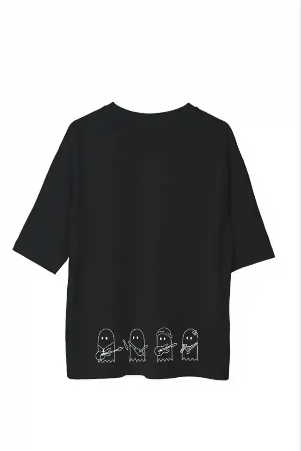 Erkek Baskılı T-Shirt Kısa Kol Bisiklet Yaka Regular Fit Rahat Kalıp Günlük Tişört - Siyah