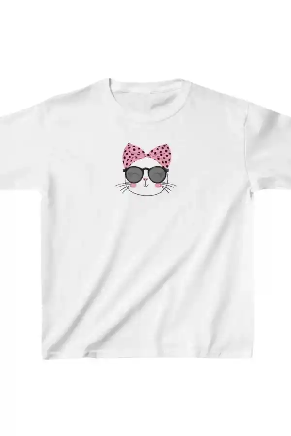 Unisex Çocuk Baskılı T-Shirt - Beyaz