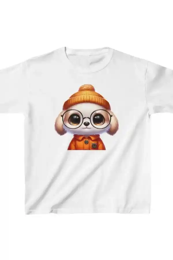 Unisex Çocuk Baskılı T-Shirt - Beyaz