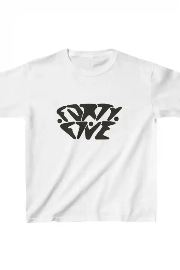 Unisex Çocuk Baskılı T-Shirt - Beyaz