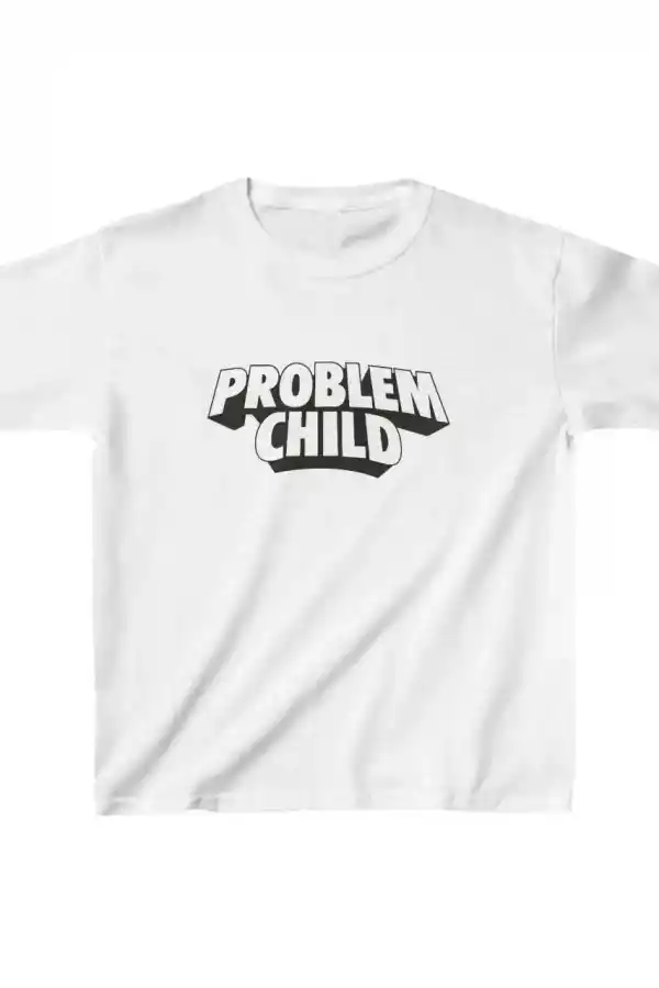Unisex Çocuk Baskılı T-Shirt - Beyaz