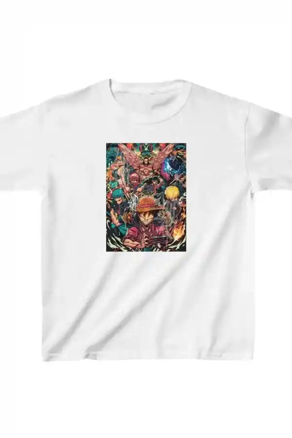 Unisex Çocuk Baskılı T-Shirt - Beyaz