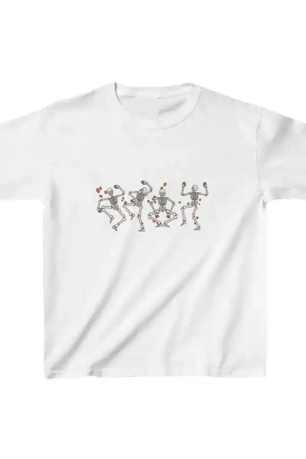 Unisex Çocuk Baskılı T-Shirt - Beyaz