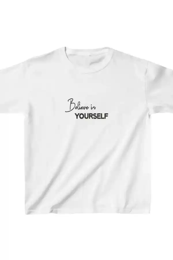 Unisex Çocuk Baskılı T-Shirt - Beyaz