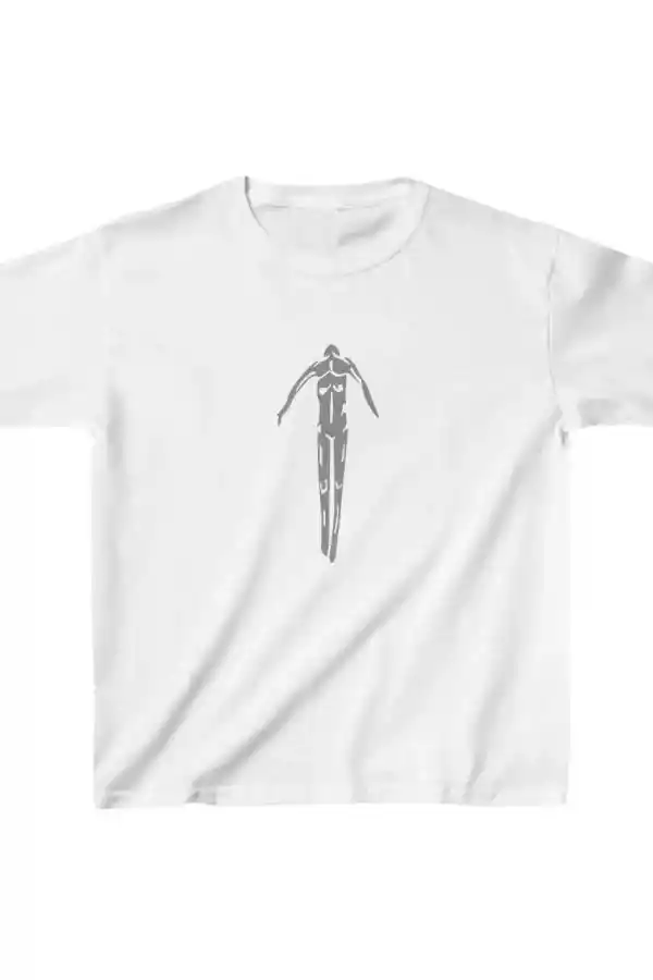 Unisex Çocuk Baskılı T-Shirt - Beyaz