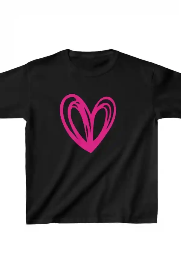 Unisex Çocuk Baskılı T-Shirt - Siyah