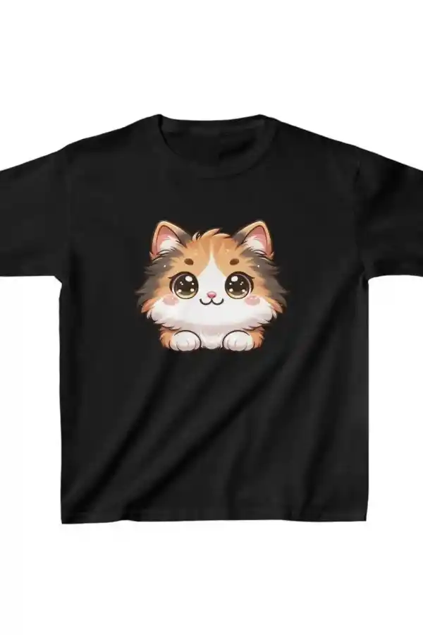 Unisex Çocuk Baskılı T-Shirt - Siyah