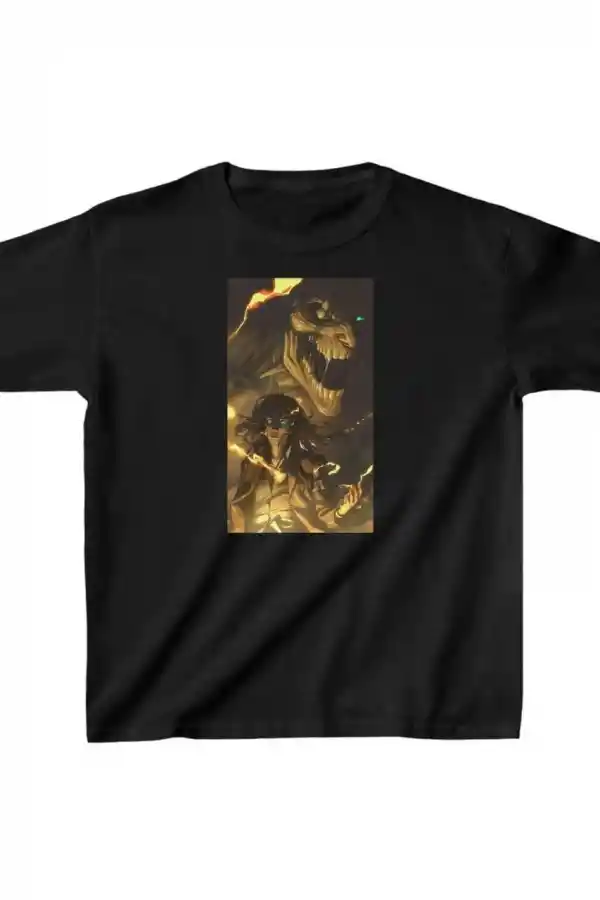 Unisex Çocuk Baskılı T-Shirt - Siyah