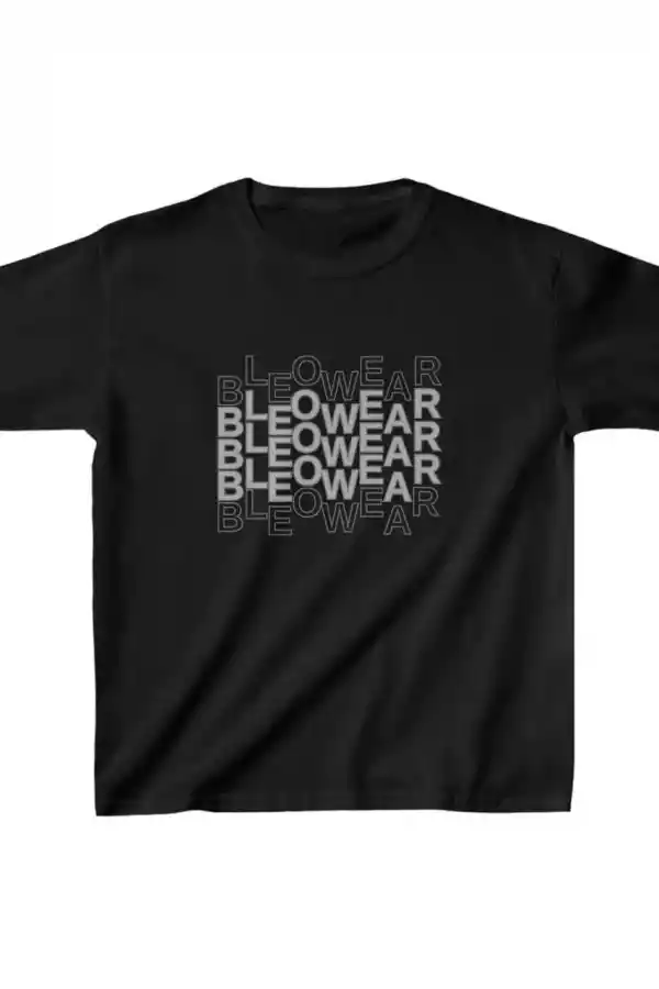 Unisex Çocuk Baskılı T-Shirt - Siyah