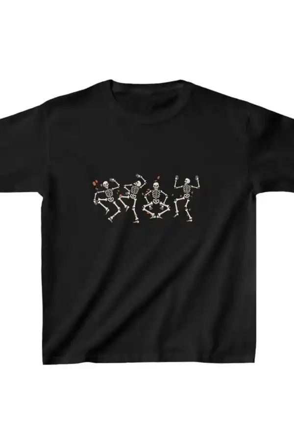 Unisex Çocuk Baskılı T-Shirt - Siyah