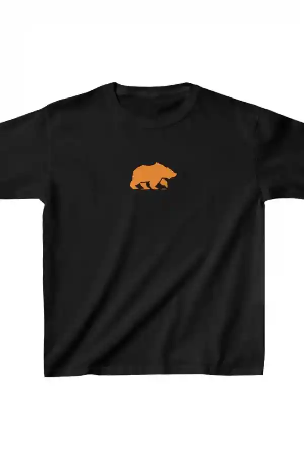 Unisex Çocuk Baskılı T-Shirt - Siyah