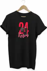 24 Kasım Öğretmenler Günü Öğretmen Hediyesi Baskılı Oversize T-shirt - Siyah