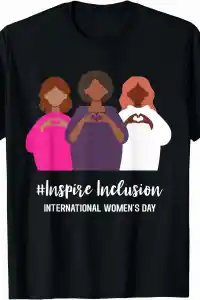 8 Mart Dünya Kadınlar Günü Baskılı Oversize Bisiklet Yaka T-shirt - Siyah