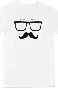 Babalar Günü Hediye Baba Temalı Baskılı Oversize Bisiklet Yaka T-shirt - Beyaz