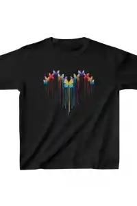 Çocuk Unisex Baskılı T-Shirt - Siyah