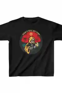 Çocuk Unisex Baskılı T-Shirt - Siyah