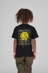 Çocuk Unisex Baskılı T-Shirt - Siyah