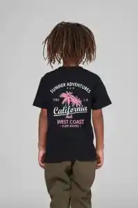 Çocuk Unisex Baskılı T-Shirt - Siyah