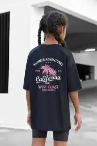 Çocuk Unisex Baskılı T-Shirt - Siyah