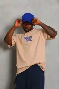 Erkek Baskılı T-Shirt Kısa Kol Bisiklet Yaka Regular Fit Tişört - Bej