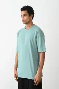 Erkek Tişört Düz Basic Penye Yazlık Bisiklet Yaka Kısa Kol T-Shirt - Mint Yeşili
