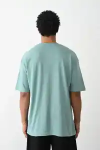 Erkek Tişört Düz Basic Penye Yazlık Bisiklet Yaka Kısa Kol T-Shirt - Mint Yeşili