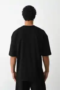 Erkek Tişört Düz Basic Penye Yazlık Bisiklet Yaka Kısa Kol T-Shirt - Siyah