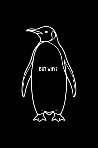 Erkek Nihilist Penguen Baskılı 3 İplik Pamuklu Kapüşonlu Sweatshirt Hoodie Siyah