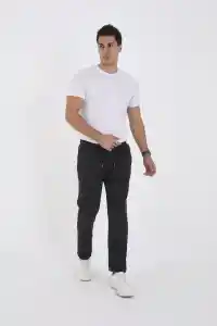 Erkek Üç İplik Basic Eşofman Pantolon - Antrasit