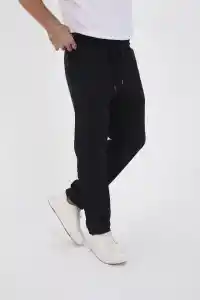 Erkek Üç İplik Basic Eşofman Pantolon - Siyah