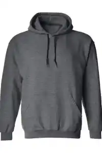 Erkek 3 İplik Pamuklu Kapüşonlu Cepli Oversize Hoodie Sweatshirt - Füme
