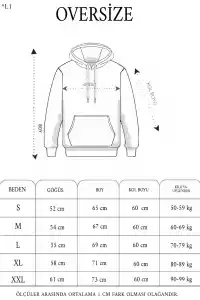 Erkek 3 İplik Pamuklu Kapüşonlu Cepli Oversize Hoodie Sweatshirt - Gri