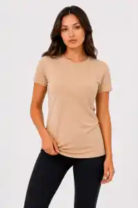 Kadın 3’lü Kısa Kollu Bisiklet Yaka Basic Slim Fit T-Shirt -Petrol Mavisi  - Bej - Mavi