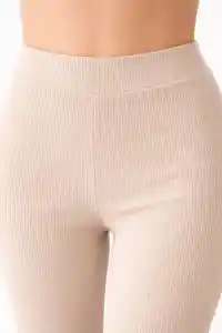 Kadın Fitilli Kaşkorse İspanyol Paça Tayt Yüksek Bel Esnek Pantolon - Bej