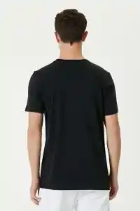 ERKEK Düz Tişört Bisiklet Yaka Regular Fit Yazlık Kısa kol T-Shirt - Siyah