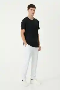 ERKEK Düz Tişört Bisiklet Yaka Regular Fit Yazlık Kısa kol T-Shirt - Siyah
