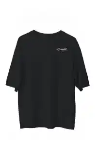 Erkek Kısa Kol Tişört Bisiklet Yaka ATATÜRK Baskılı T-Shirt - Siyah