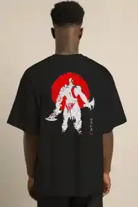 Erkek Baskılı T-Shirt Kısa Kol Bisiklet Yaka Regular Fit Rahat Kalıp Günlük Tişört - Siyah