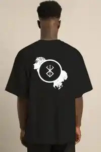 Erkek Baskılı T-Shirt Kısa Kol Bisiklet Yaka Regular Fit Rahat Kalıp Günlük Tişört - Siyah