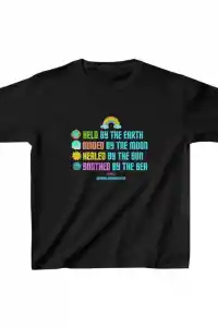 Unisex Çocuk Baskılı T-Shirt - Siyah