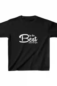 Unisex Çocuk Baskılı T-Shirt - Siyah