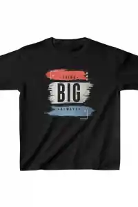 Unisex Çocuk Baskılı T-Shirt - Siyah