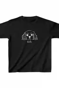 Unisex Çocuk Baskılı T-Shirt - Siyah