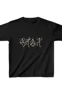 Unisex Çocuk Baskılı T-Shirt - Siyah